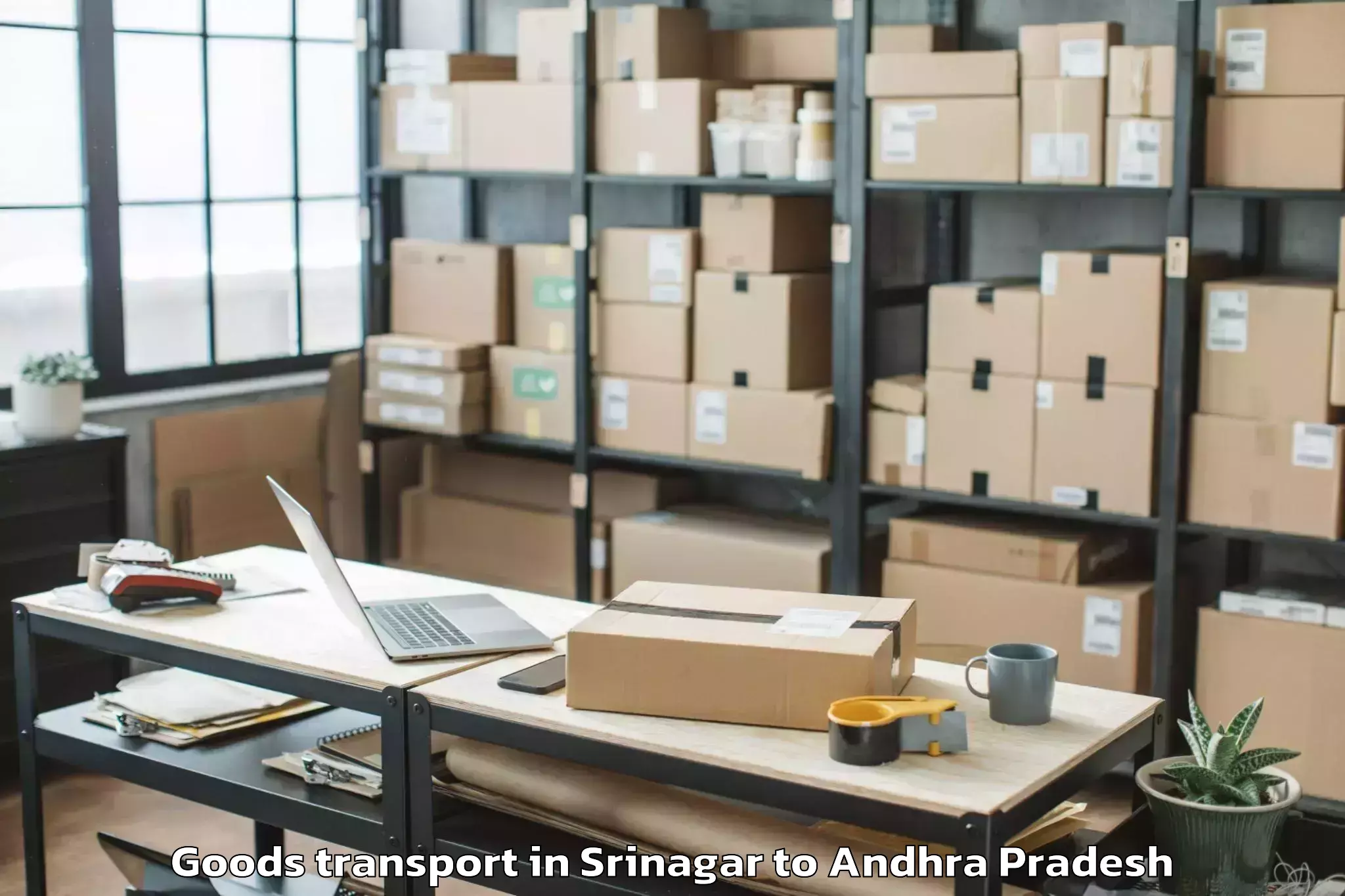 Reliable Srinagar to Devarapalle Goods Transport